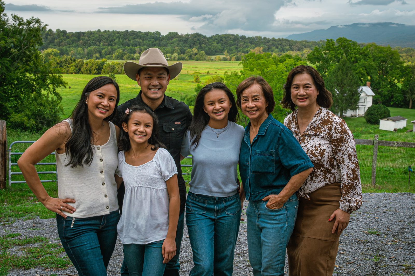 Tim Eng and family on their homestead in East Tennessee