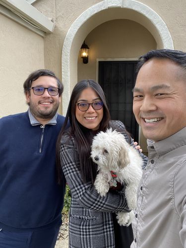 Tim Eng with clients
