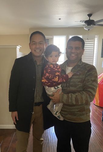 Tim Eng with clients