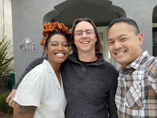 Tim Eng with clients