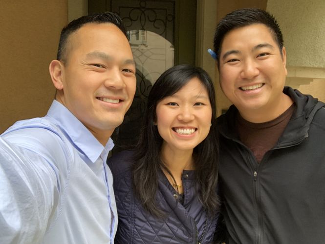 Tim Eng with clients