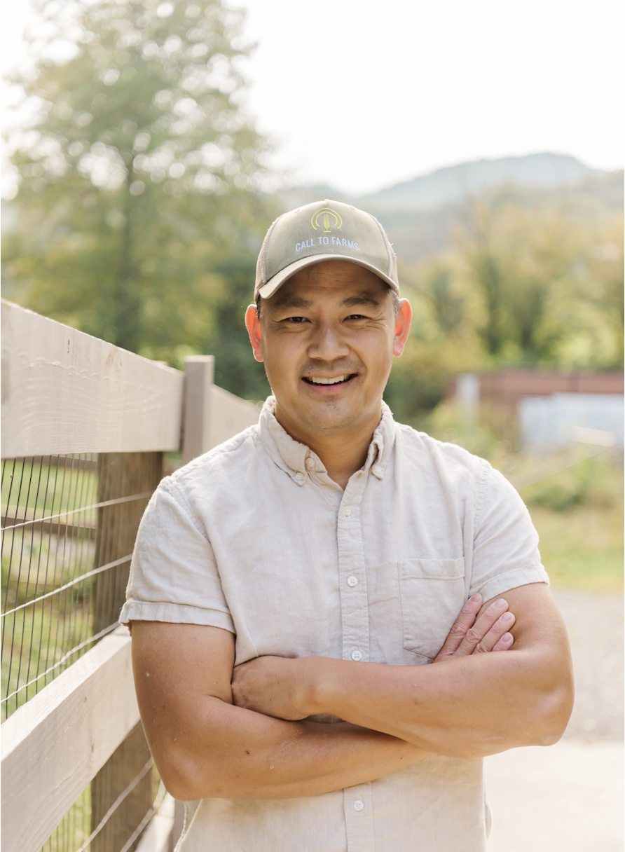 Tim Eng on his farm in East Tennessee